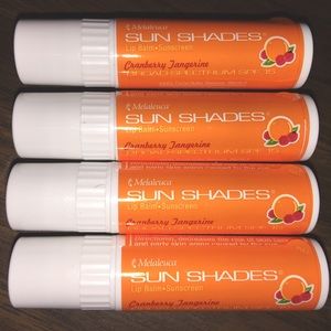 4 x Melaleuca CRANBERRY TANGERINE 
Lip Balm SPF 15